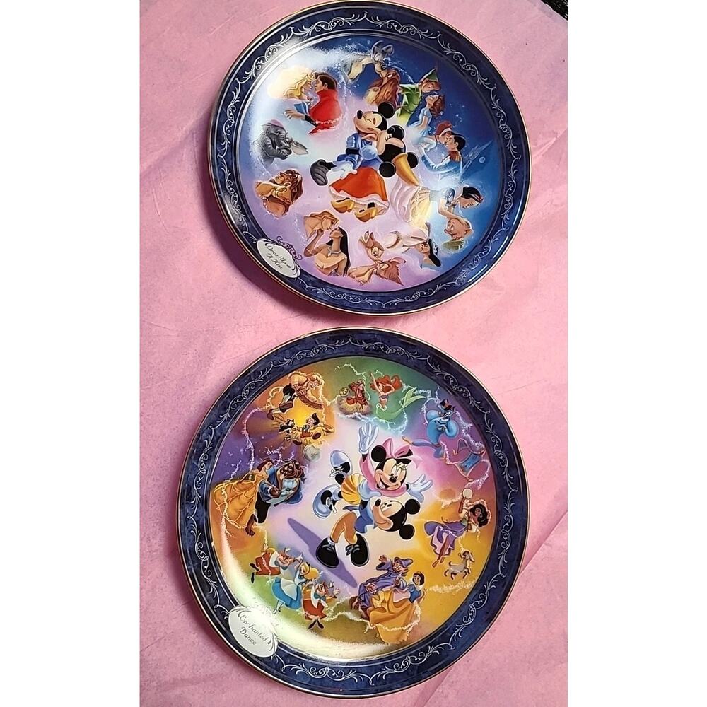Set of 2 Y2K #1 Once Upon A Kiss & #2 Enchanted Dance Bradford Exchange Plates